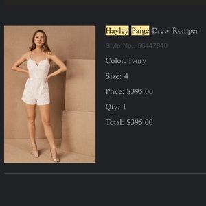 Hayley Paige Drew Romper